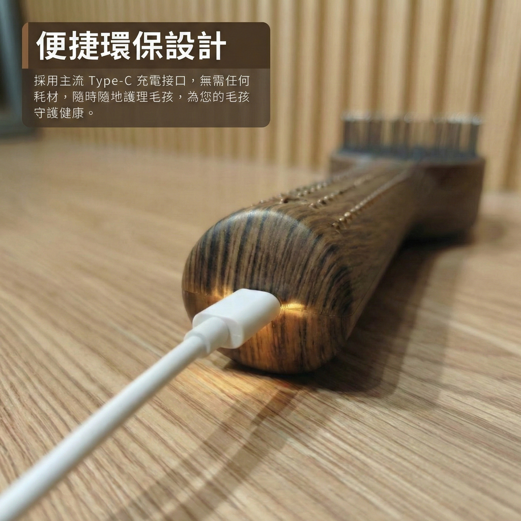 微笑的毛孩 PET-1 寵物除臭梳｜活氧除臭 × 紫外光抑菌 × 遠紅外線護毛